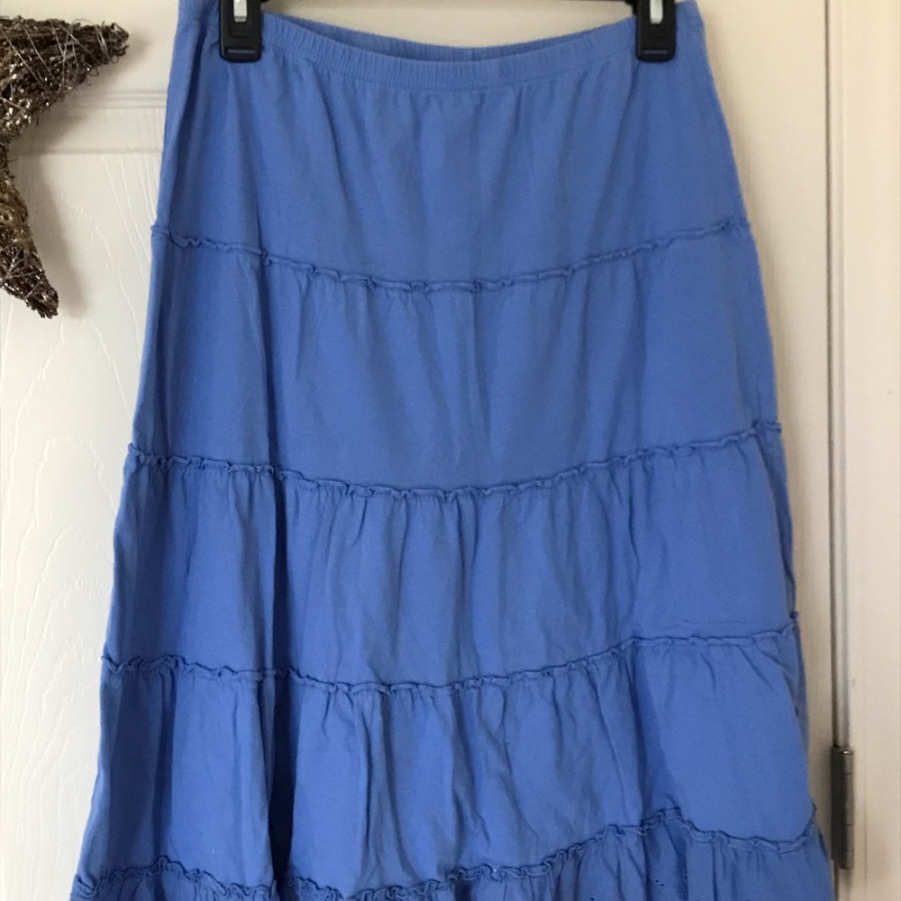 CHAPS blue XL(16) girls midi cotton skirt